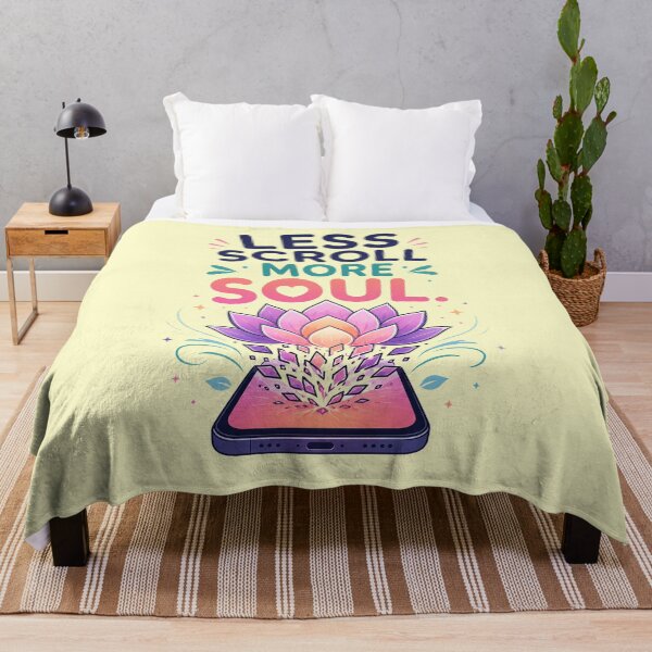 Item preview, Less Scroll More Soul – Digital Detox Lotus Transformation Design designed and sold by warlistop.