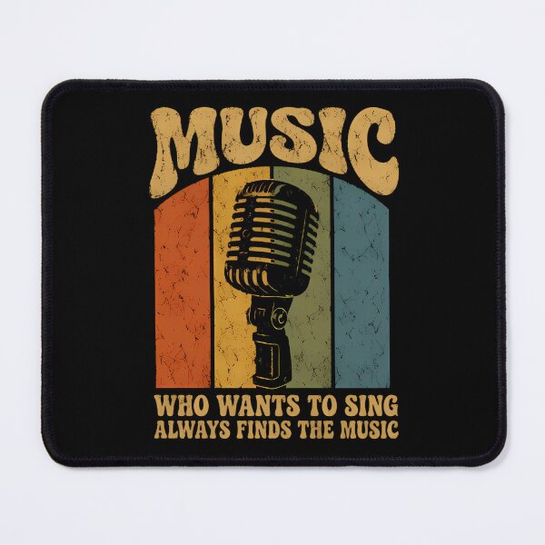 Item preview, Vintage microphone with retro stripes and music quote designed and sold by By:MarcinK.