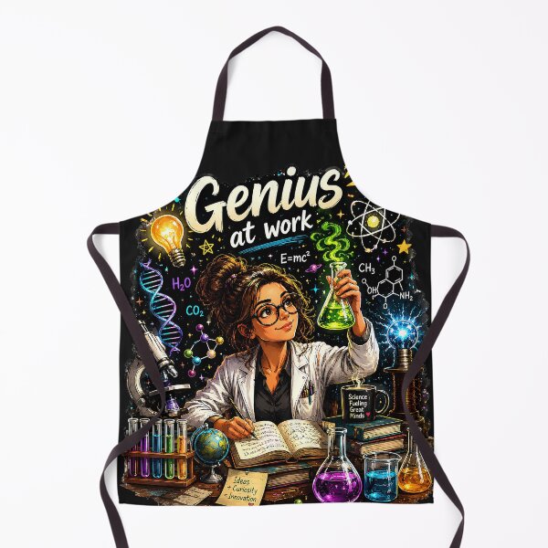 Item preview, Genius At Work Female Scientist Design designed and sold by Genius Geek.