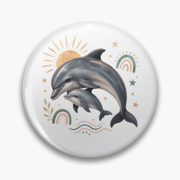 Item preview, Boho Mother And Baby Dolphin designed and sold by Passionread.