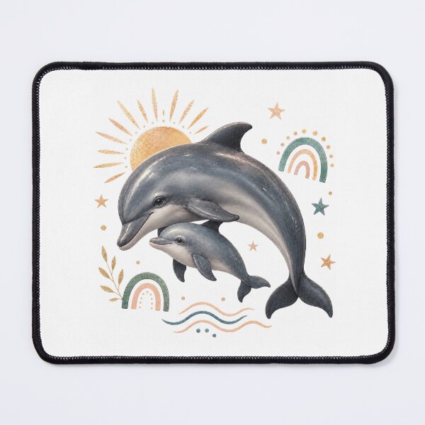 Item preview, Boho Mother And Baby Dolphin designed and sold by Passionread.