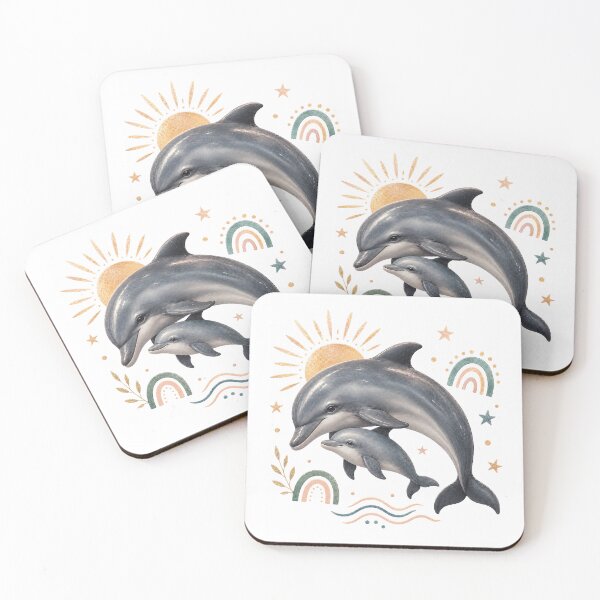 Item preview, Boho Mother And Baby Dolphin designed and sold by Passionread.