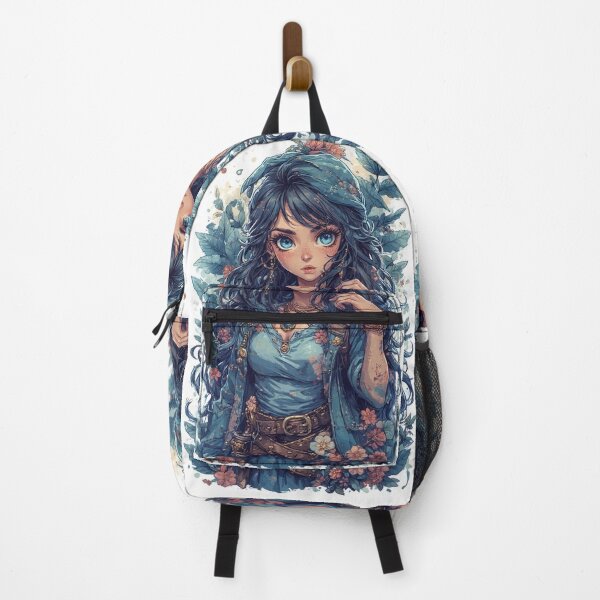 Item preview, Anime girl with plants and flowers designed and sold by ArtsJulian.