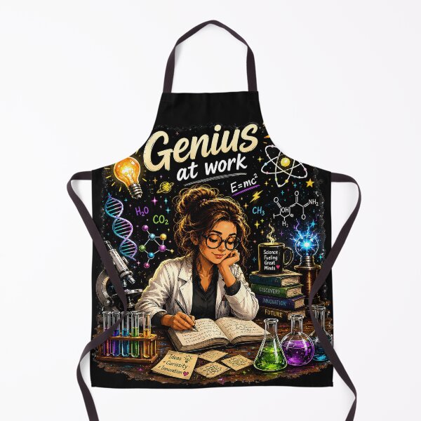 Item preview, Genius At Work Female Scientist Design designed and sold by Genius Geek.