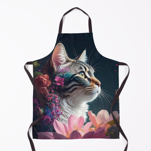 Item preview, Enchanted Floral Cat Profile designed and sold by ToxicInkArt.