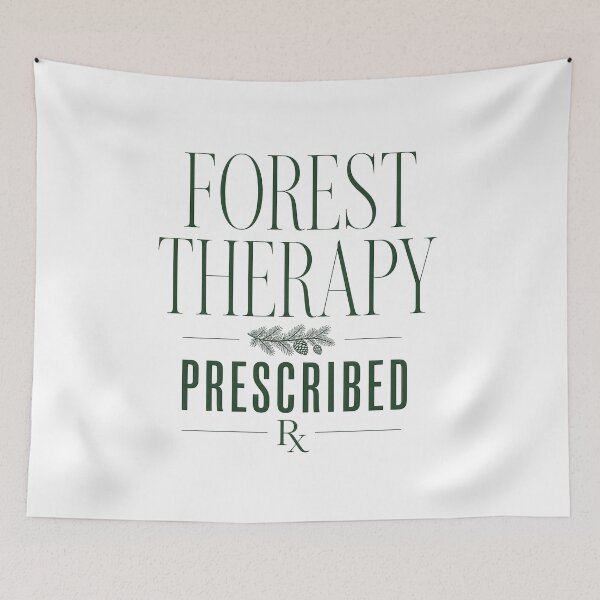 Item preview, Forest Therapy Prescribed Nature Hiking Wellness Typography Tee Sticker Nature Lover Gift designed and sold by sharifex.