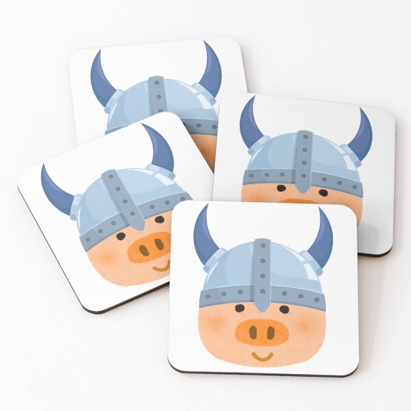 Item preview, Cute Viking Pig Funny Nordic Warrior designed and sold by CrownINDesign.