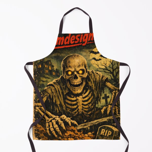 Item preview, Grim Reaper Skeleton Rising From The Grave Vintage Horror Art designed and sold by GrimDesignsx.