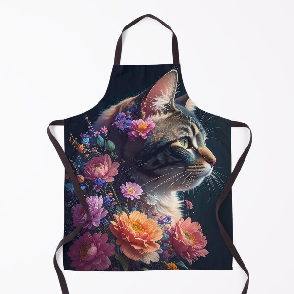 Item preview, Artistic Botanical Cat Portrait designed and sold by ToxicInkArt.