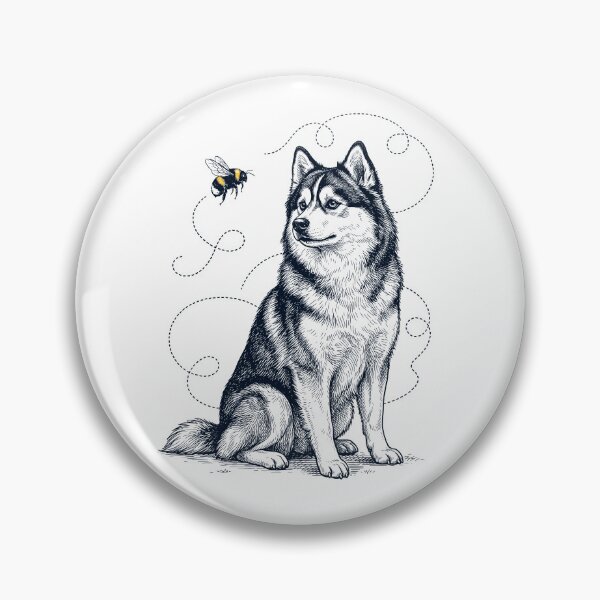 Item preview, Pomsky Bumble Bee Honeybee Dog Lover designed and sold by Kimberley King Art  King Art.