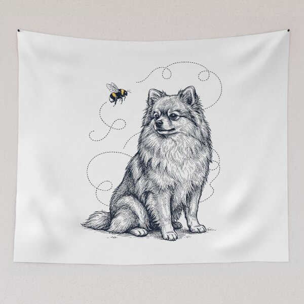 Item preview, Pomeranian Bumble Bee Honeybee Dog Lover designed and sold by Kimberley King Art King Art.