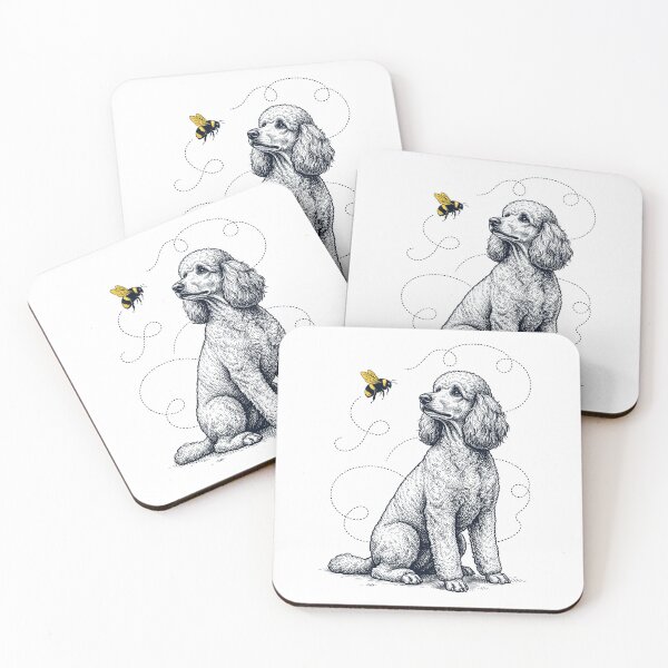 Item preview, Poodle Bumble Bee Honeybee Dog Lover designed and sold by Kimberley King Art  King Art.