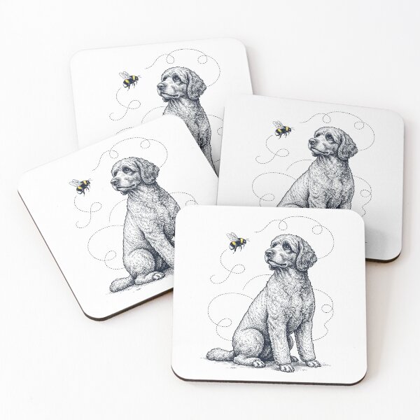 Item preview, Portuguese Water Dog Bumble Bee Honeybee Dog Lover designed and sold by Kimberley King Art  King Art.