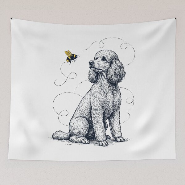 Item preview, Poodle Bumble Bee Honeybee Dog Lover designed and sold by Kimberley King Art King Art.