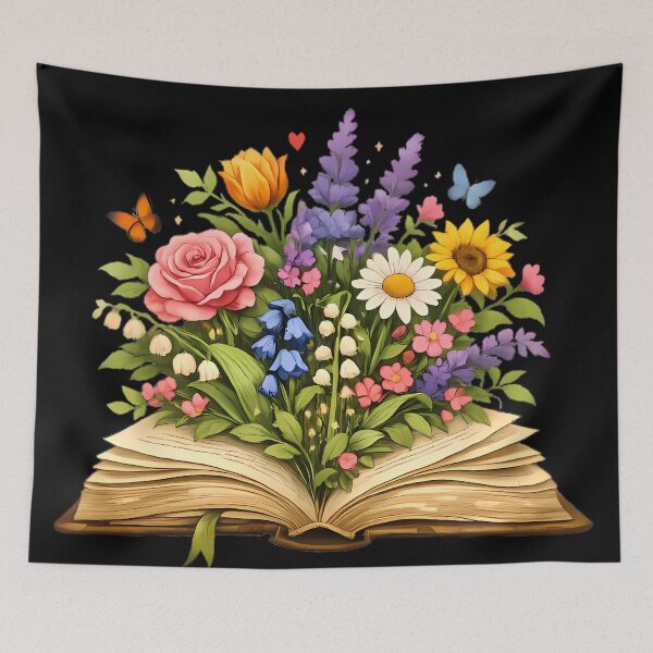 Item preview, Open Book With Blooming Wildflowers designed and sold by By:MarcinK.