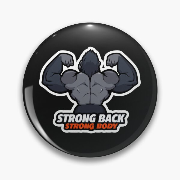 Item preview, Strong Back Strong Body – Cute Gorilla Cartoon Flexing Massive Muscles designed and sold by Sparkofart07.