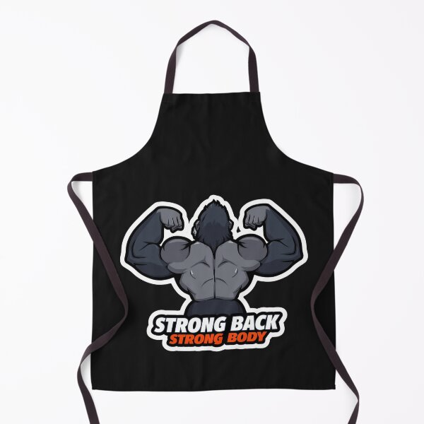 Item preview, Strong Back Strong Body – Cute Gorilla Cartoon Flexing Massive Muscles designed and sold by Sparkofart07.