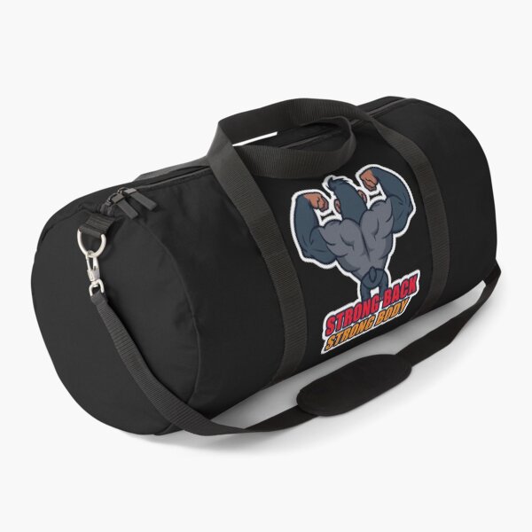 Item preview, Strong Back Strong Body – Cute Gorilla Cartoon Flexing Massive Muscles designed and sold by Sparkofart07.