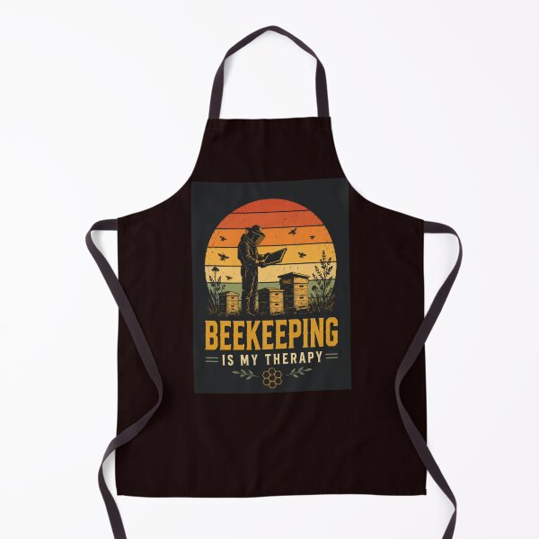 Item preview, Retro Beekeeping Honeycomb Sunset Silhouette designed and sold by HALYNA070824.