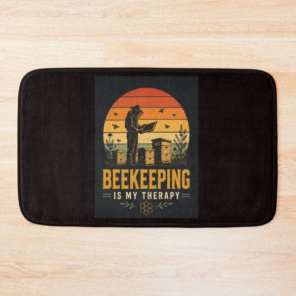 Item preview, Retro Beekeeping Honeycomb Sunset Silhouette designed and sold by HALYNA070824.