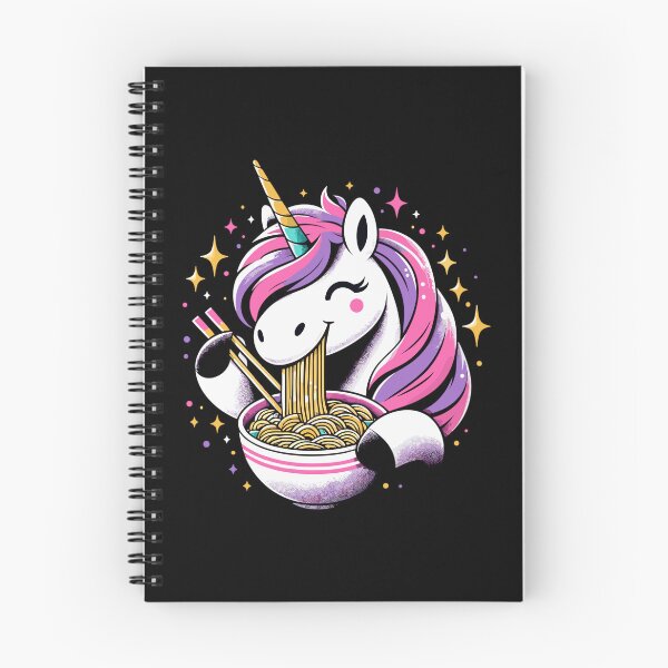 Item preview, Happy Kawaii unicorn eating ramen noodles designed and sold by Pineapple-Tree.