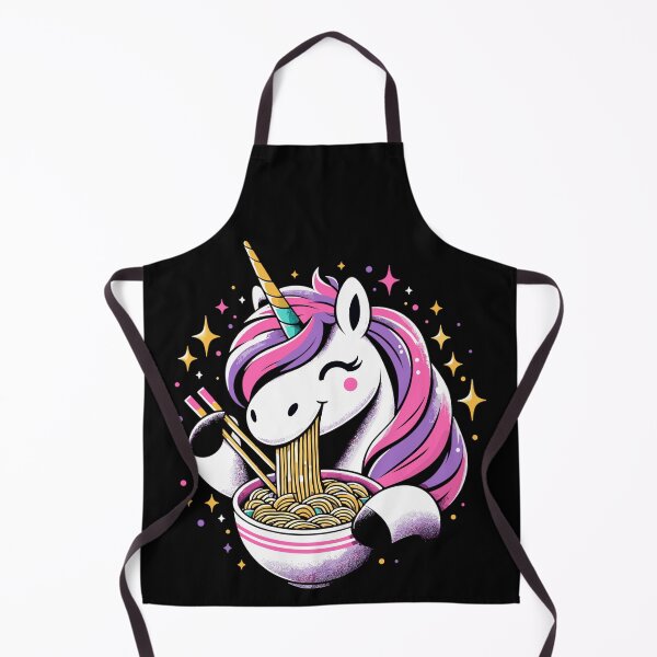 Item preview, Happy Kawaii unicorn eating ramen noodles designed and sold by Pineapple-Tree.
