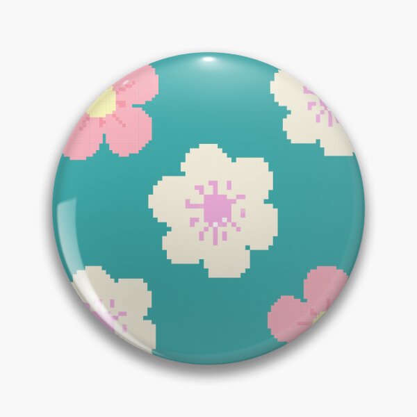 Item preview, Pastel Pixel Floral Seamless Pattern designed and sold by HappySunday001.