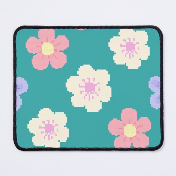 Item preview, Pastel Pixel Floral Seamless Pattern designed and sold by HappySunday001.