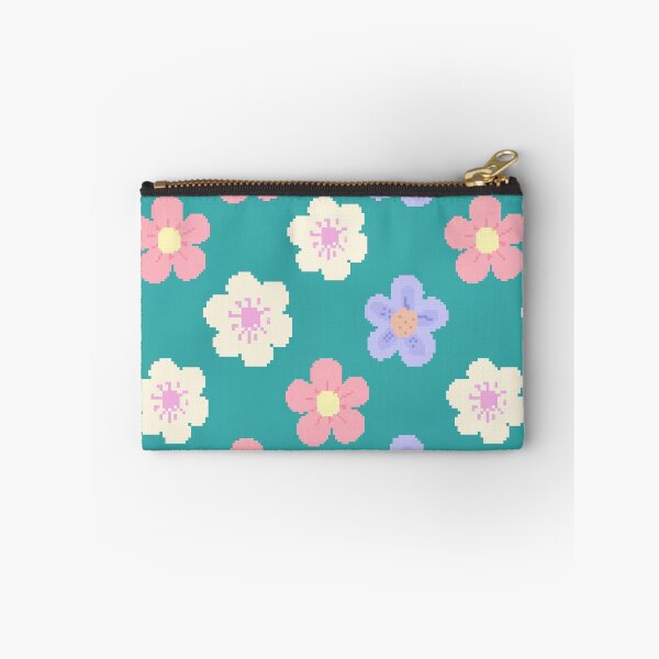 Item preview, Pastel Pixel Floral Seamless Pattern designed and sold by HappySunday001.