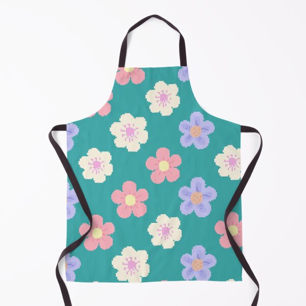Item preview, Pastel Pixel Floral Seamless Pattern designed and sold by HappySunday001.