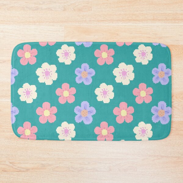 Item preview, Pastel Pixel Floral Seamless Pattern designed and sold by HappySunday001.