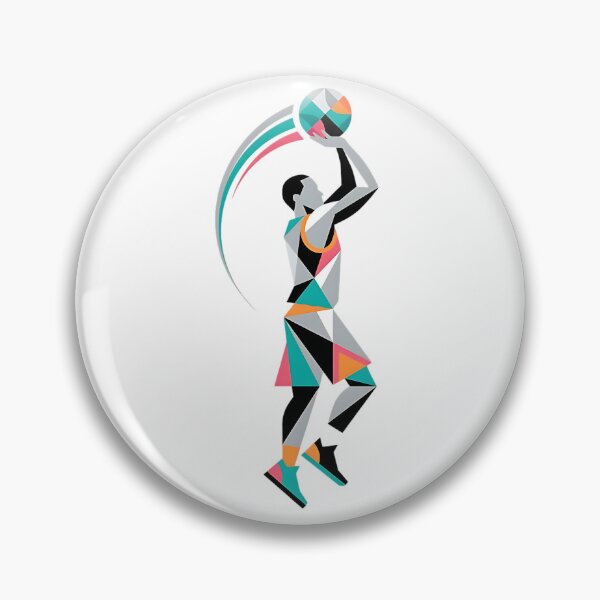 Item preview, Geometric Polygon Basketball Player Jump Shot Art designed and sold by onjcdesign.