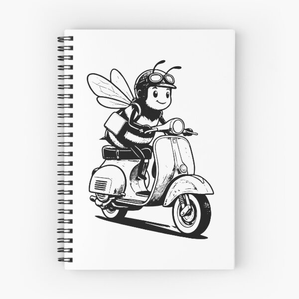 Item preview, Cute Retro Bee on Vespa Scooter Delivery designed and sold by evrankart.