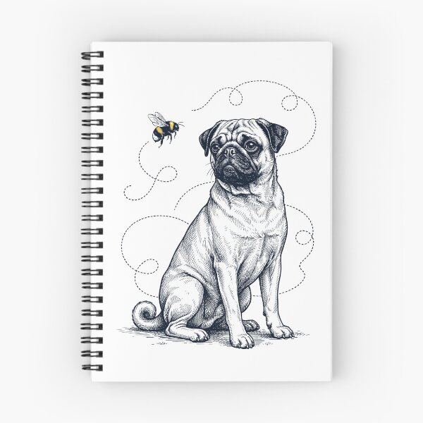 Item preview, Pug Bumble Bee Honeybee Dog Lover designed and sold by Kimberley King Art  King Art.