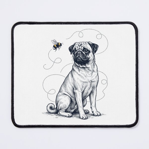 Item preview, Pug Bumble Bee Honeybee Dog Lover designed and sold by Kimberley King Art  King Art.