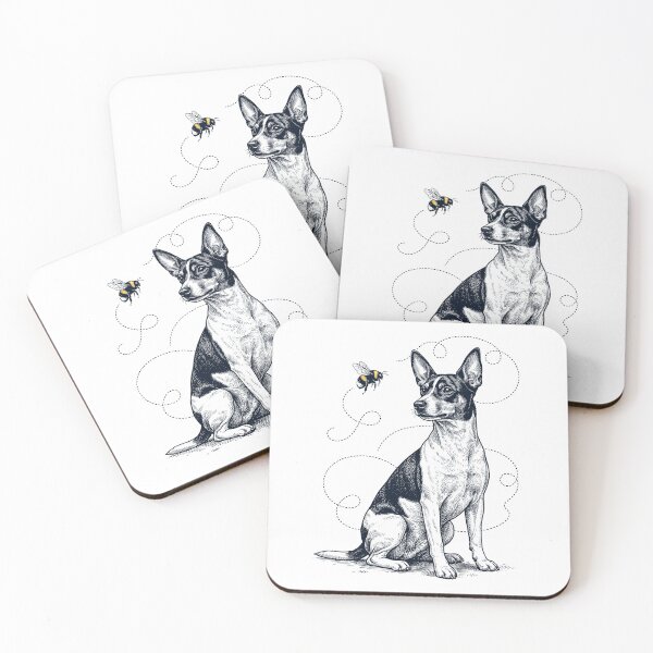 Item preview, Rat Terrier Bumble Bee Honeybee Dog Lover designed and sold by Kimberley King Art  King Art.