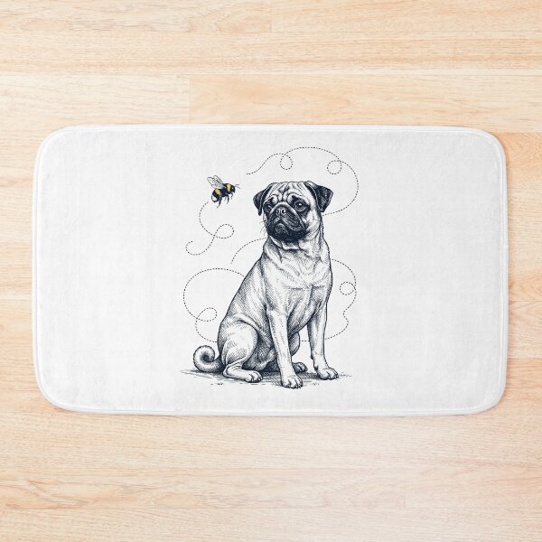 Item preview, Pug Bumble Bee Honeybee Dog Lover designed and sold by Kimberley King Art  King Art.