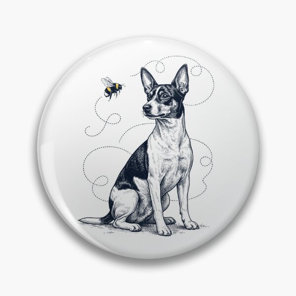 Item preview, Rat Terrier Bumble Bee Honeybee Dog Lover designed and sold by Kimberley King Art  King Art.