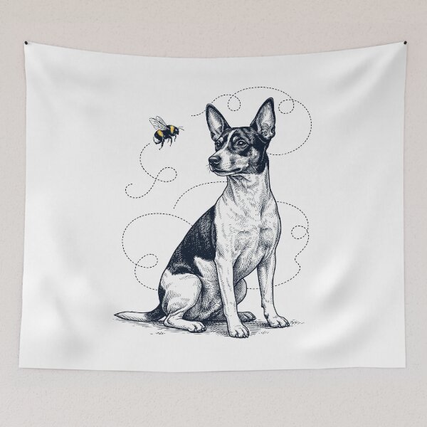 Item preview, Rat Terrier Bumble Bee Honeybee Dog Lover designed and sold by Kimberley King Art King Art.