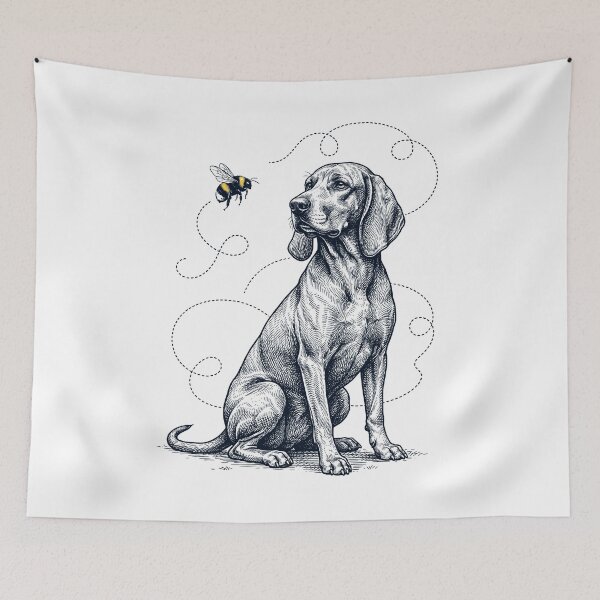 Item preview, Redbone Coonhound Bumble Bee Honeybee Dog Lover designed and sold by Kimberley King Art King Art.
