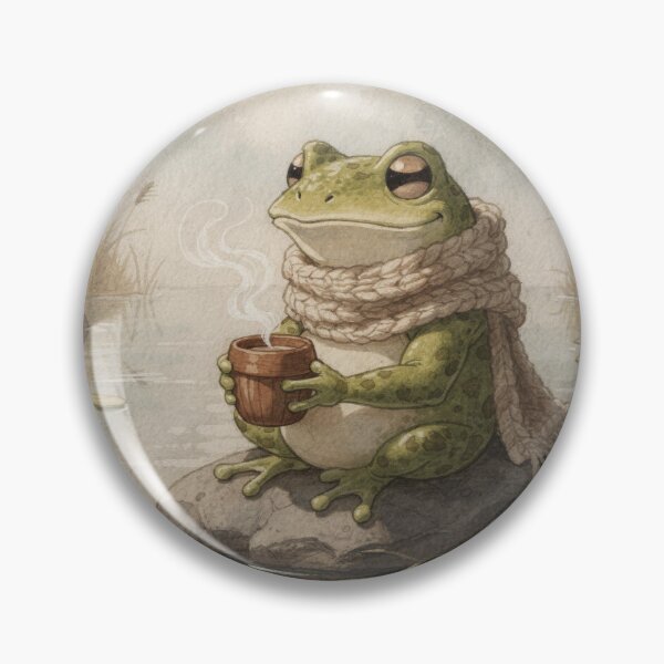 Item preview, Frog's Cozy Acorn Coffee Morning designed and sold by PictorialWhimsy.