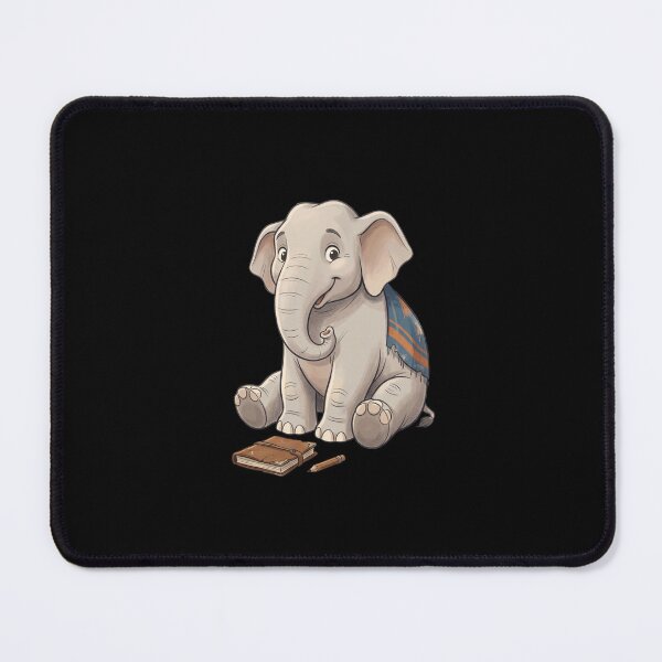 Item preview, Reading Elephant With Journal designed and sold by Timowo Studio | Fine Line Wildlife Art & Modern Nature Graphics.