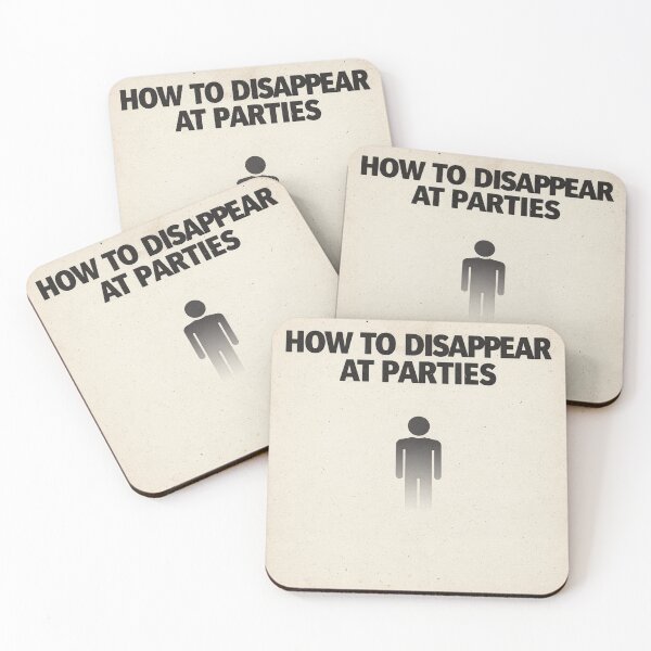 Item preview, How to Disappear at Parties designed and sold by PictorialWhimsy.