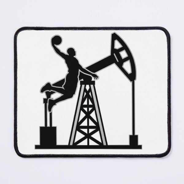 Item preview, Basketball Player Slam Dunk Oil Pump Silhouette designed and sold by onjcdesign.