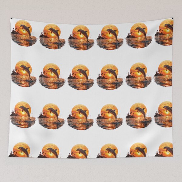 Item preview, Dolphin Sunset Ocean Scene designed and sold by Passionread.