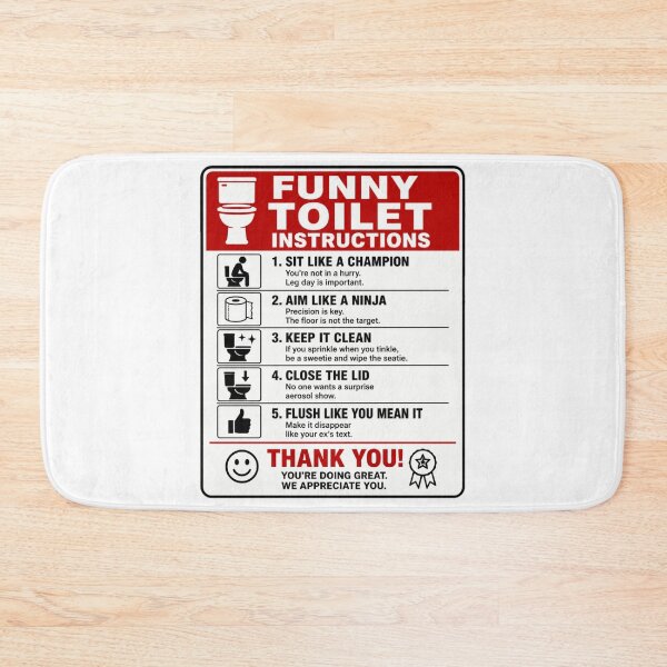 Item preview, Funny Toilet Instructions designed and sold by Beluga Cat.