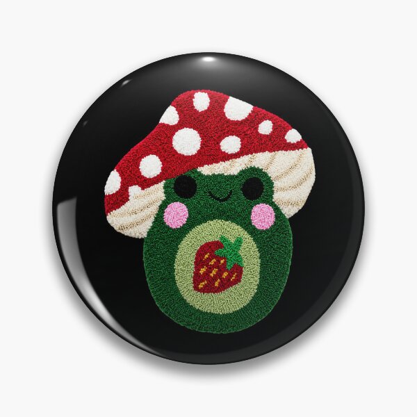 Item preview, Cute Strawberry Frog Mushroom Kawaii Tufted Rug Art designed and sold by ColorSplash123.
