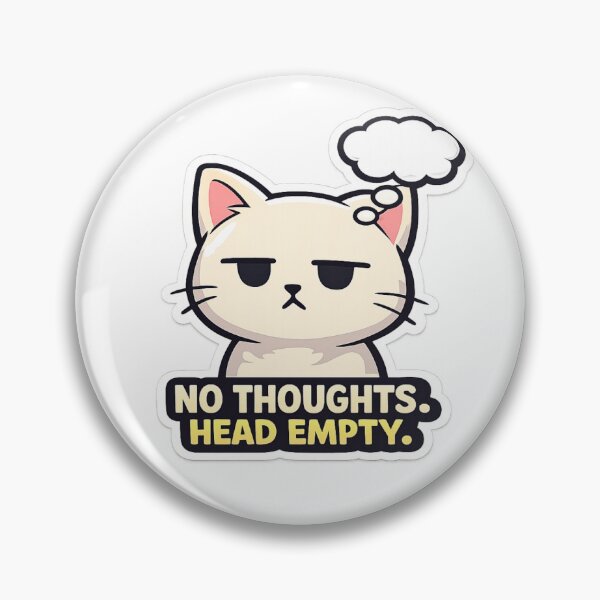 Item preview, Blank-faced cat staring into space designed and sold by PastelPurr Studio.