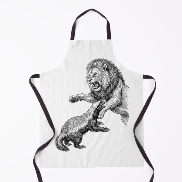 Item preview, The battle of the honey badger with the lion designed and sold by krabbaraban.