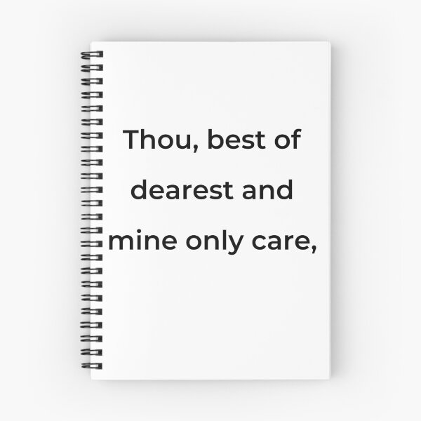 Item preview, "Thou, best of dearest and mine only care," - print black designed and sold by ariksworld.